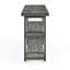 Console média de 48 po avec structure en bois massif et en métal et deux tablettes de style industriel rustique Rundell-296065260