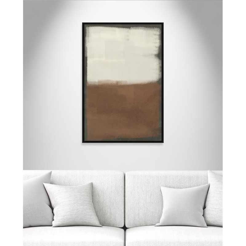 Coronado Alabaster Burst 2 - Floater Frame Print on Canvas, 37.5" H x 25.5" W x 2" D, Espresso 