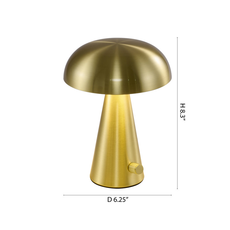 Modern 1-Light Brass Table Lamp 