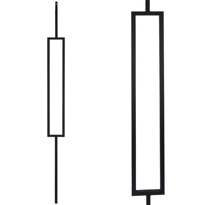 Satin Black Powder Coated Wrought Iron Stair Balusters