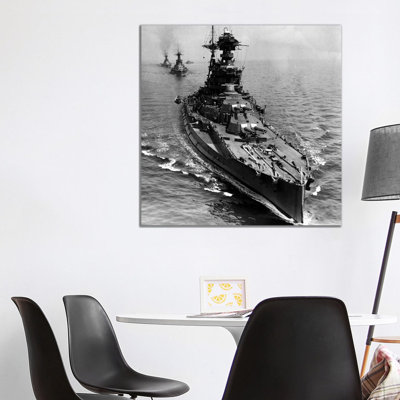 WWII Era Destroyer Fleet 1 Piece Wrapped Canvas Wall Art