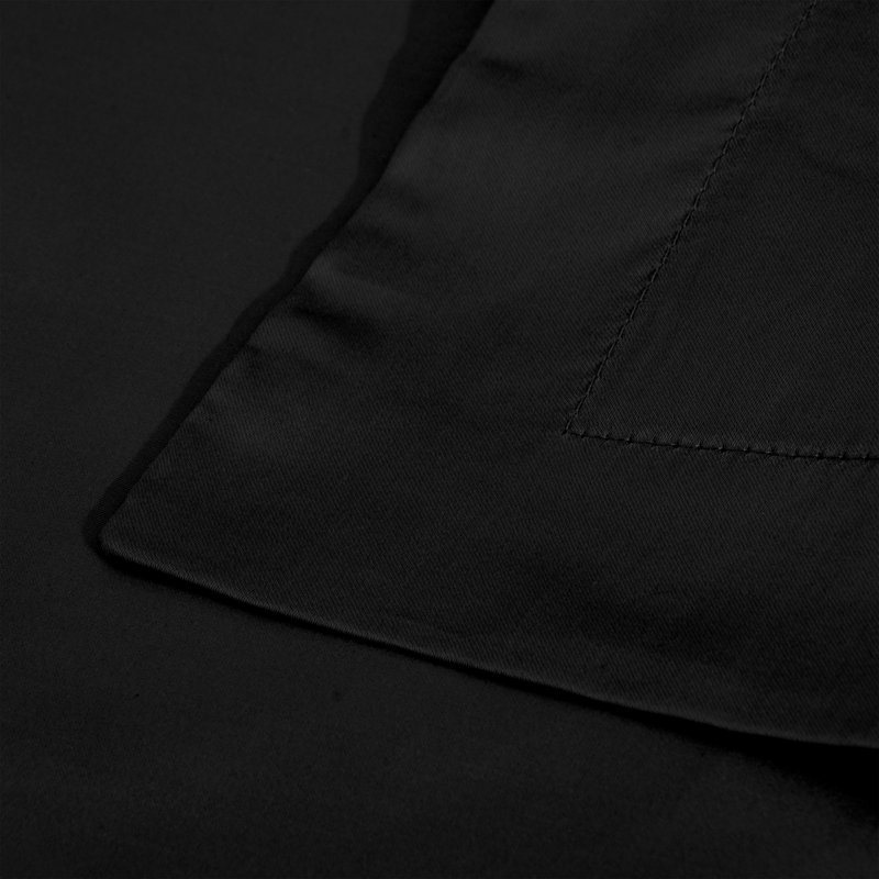 Taies d'oreiller carrées en satin de coton égyptien de qualité supérieure (500 fils/cm²) - NTBAY, Standard, Noir