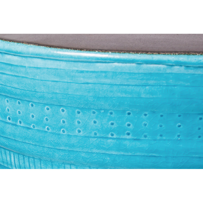 Ancaris Outdoor Round Side Table, Aquamarine Gloss