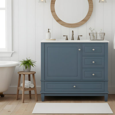 Ensemble de meuble-lavabo à plusieurs tiroirs