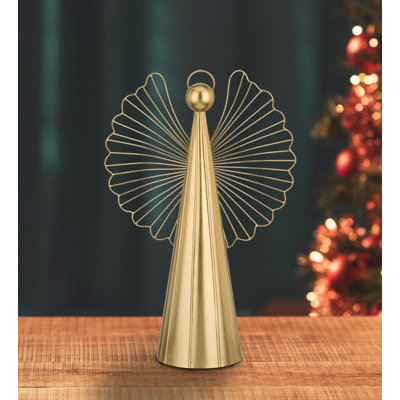 Figurine standard ange en métal