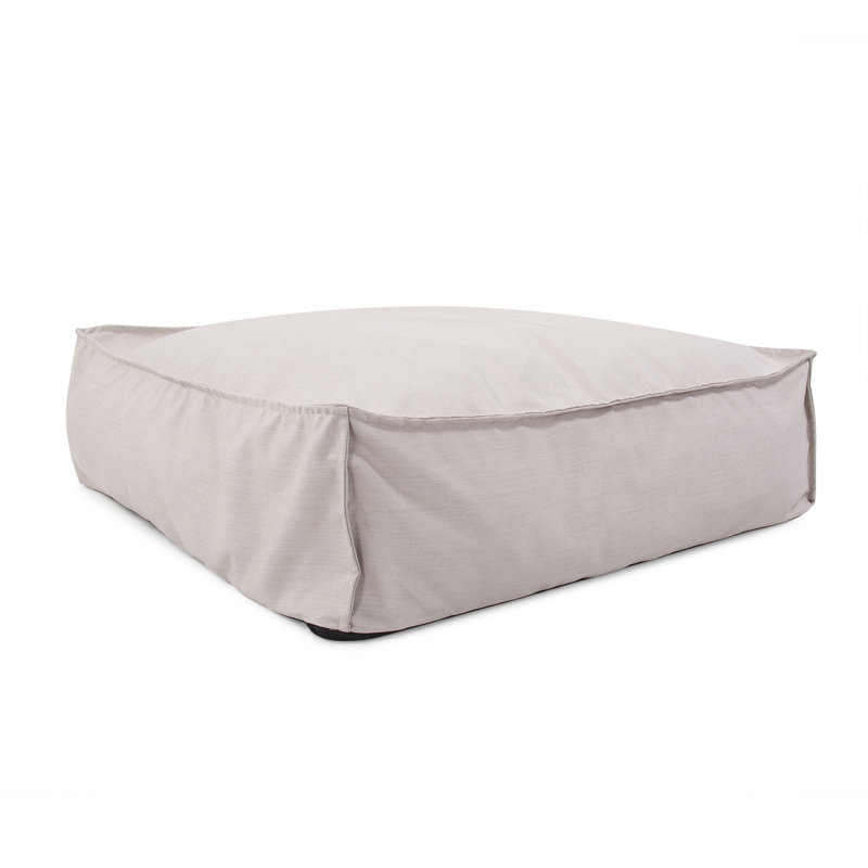 Repose-pieds d'extérieur avec coussin Albelo-Sire, Sable paysage marin