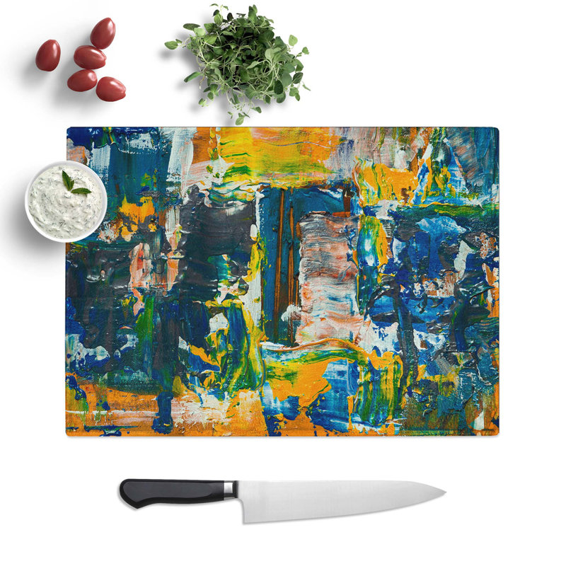 Tempered Glass Art Painting Vol.180 Chopping Board, 39 cm W x 28.5 cm L