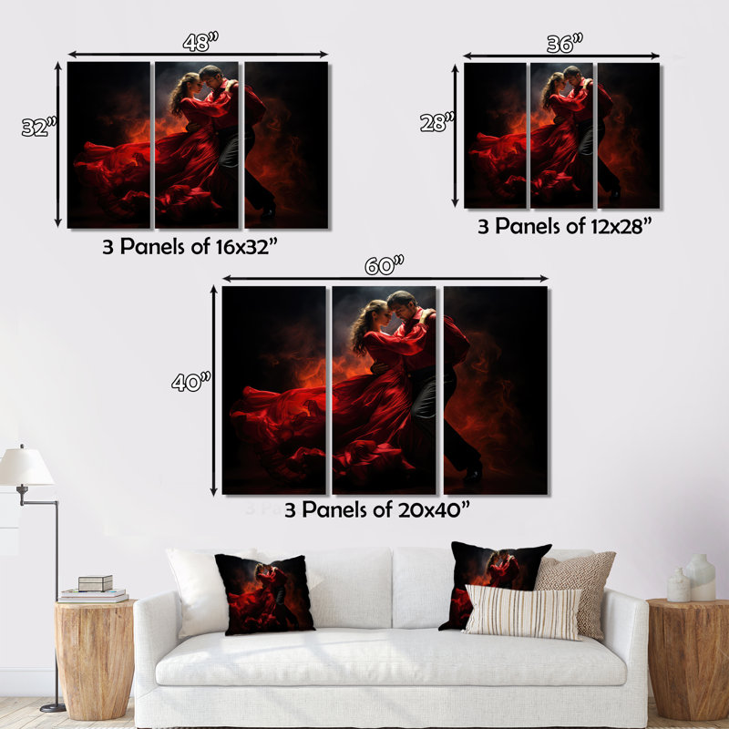 «South America Tango Passion II - Autres pays», art mural, H 34 po x l 44 po x P 1,5 po, Brown Floater Framed