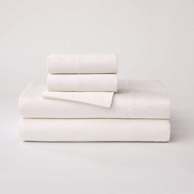 Cloudten Bedding 400TC Cotton Sheet Set - Twin (White)