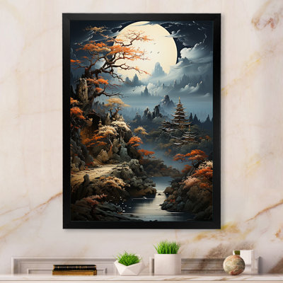 " Japan Gilded Edo Moonlight Landscapes "