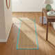 Auckland Bamboo Natural/Turquoise Area Rug