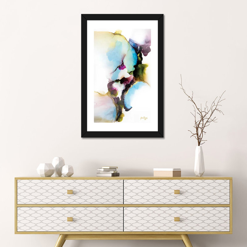 Reproduction d’art, "Réveillez Dream" par Jamie Pomeranz, Papier encadré noir, Blanc, H 24 po x l 16 po x P 1 po