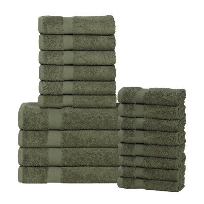 Ensemble de serviettes 100% coton 18 pièces Josann
