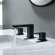 Cube Widespread Faucet 2-handle Bathroom Faucet with Drain Assembly