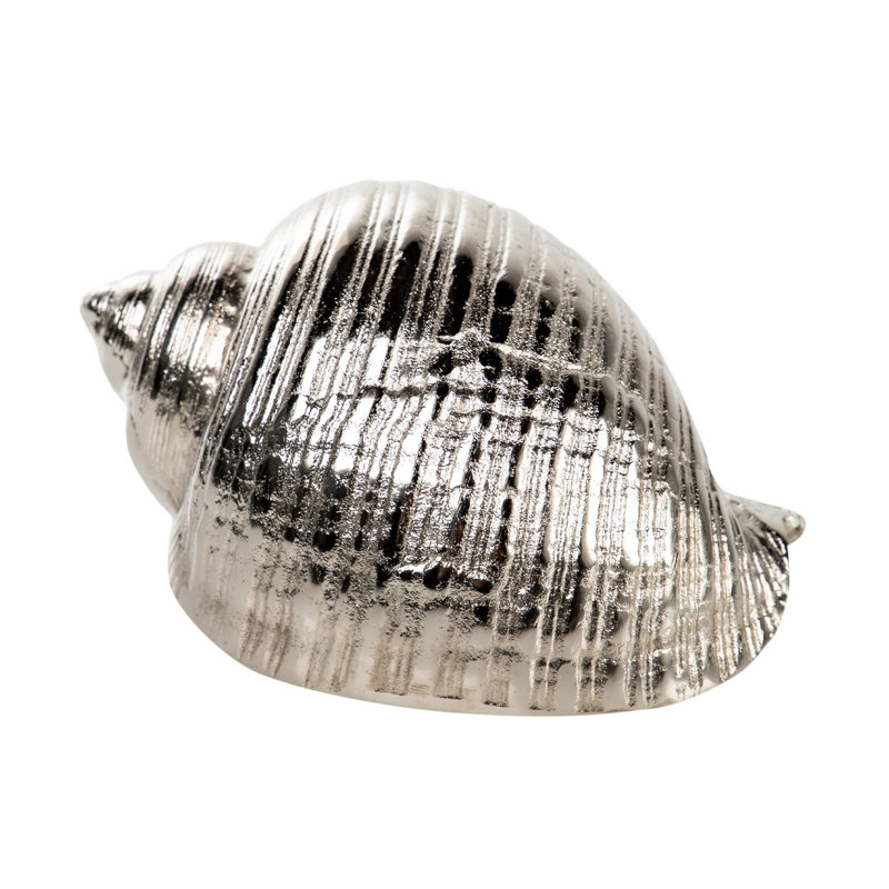 Rough Nickel Shell 22x16x12 Cm, Silver