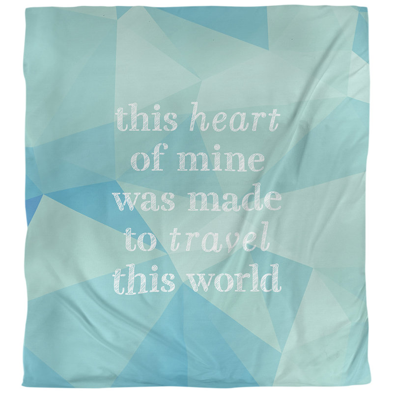 Housse de couette simple Travel Love Quote, Housse de couette pour très grand lit, Zircon