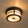 Matte Black 2 - Bulb Outdoor Flush Mount