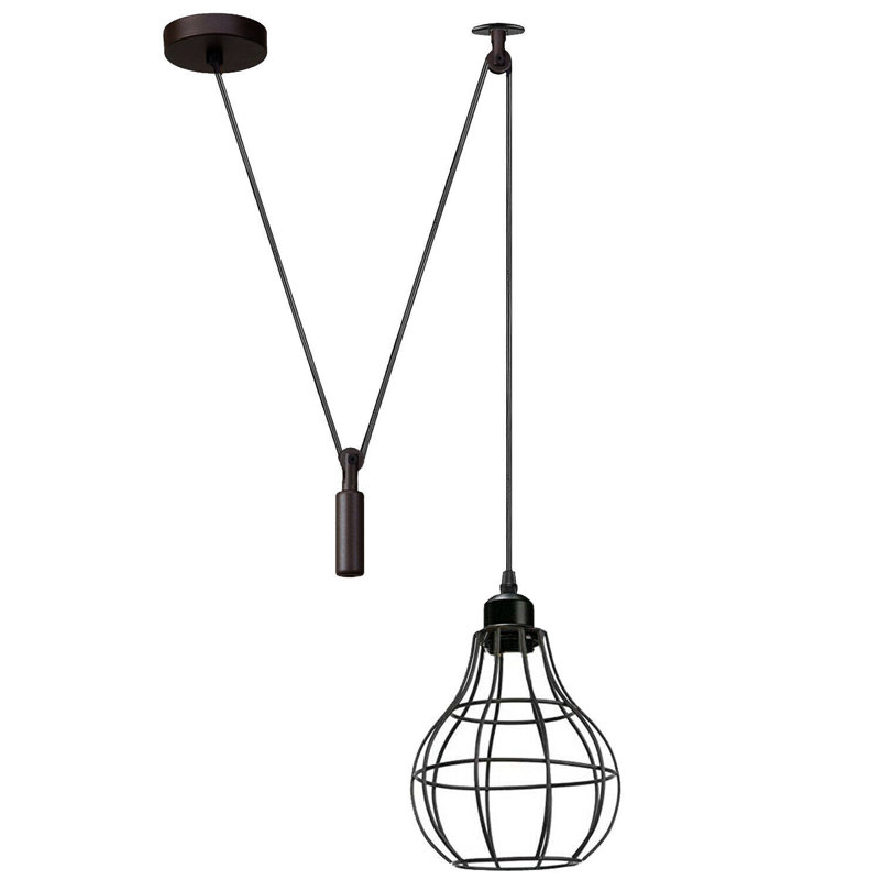 Lagarto 1 - Light Black Lantern Pendant, No 