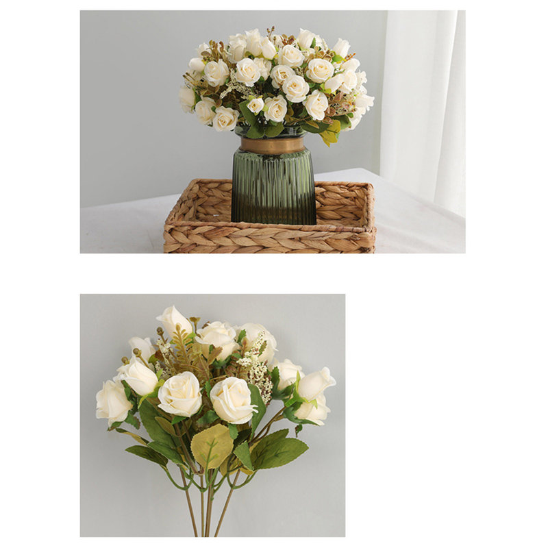 Faux fleurs artificielles pour la maison Kondieu, White