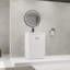 Meuble-lavabo autoportant avec lavabo en résine et 2 portes d'armoire à fermeture en douceur (emballage KD), meuble-lavabo-2001866743-2001866741