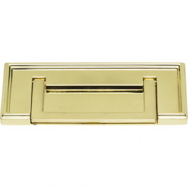 Campaign 3" Center to Center Drop handle, Polished Brass