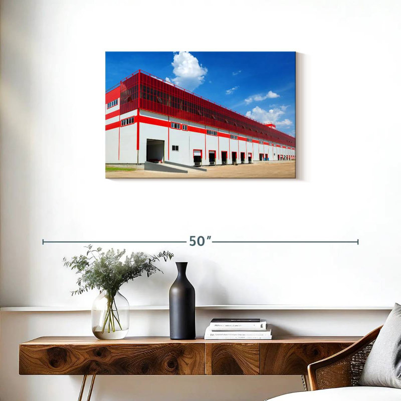 Modern Warehouse Structure, 20" H x 30" W