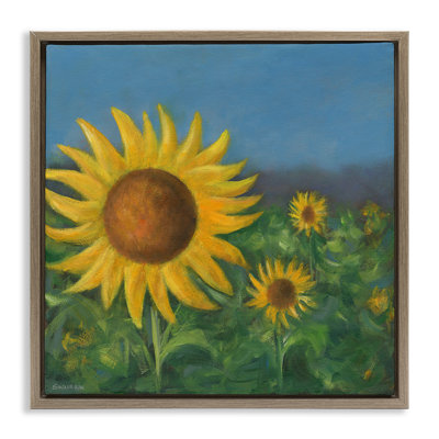 Art mural sur toile flottant M réserve de tournesols par David Swanagin