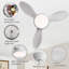 Ventilateur de plafond moderne à 3 pales de 47 po avec lumière DEL et télécommande Damecia-810304848