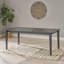  Table de salle à manger 71 po noir Farmhouse, table de cuisine en bois massif à lattes de luxe et panneau de fibres à densité moyenne, base de table familiale moderne à 6 places minimaliste