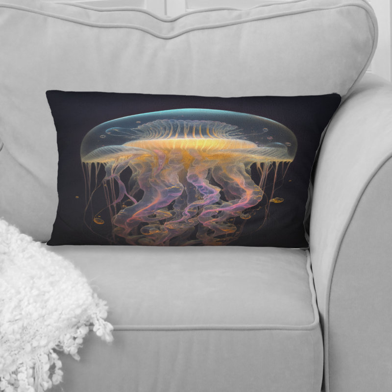 Jellyfish I - Jellyfish Printed Throw Pillow