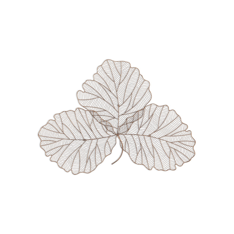 Tri Leaf Metal Wall Décor, 44" H x 58" W x 2" D, Copper