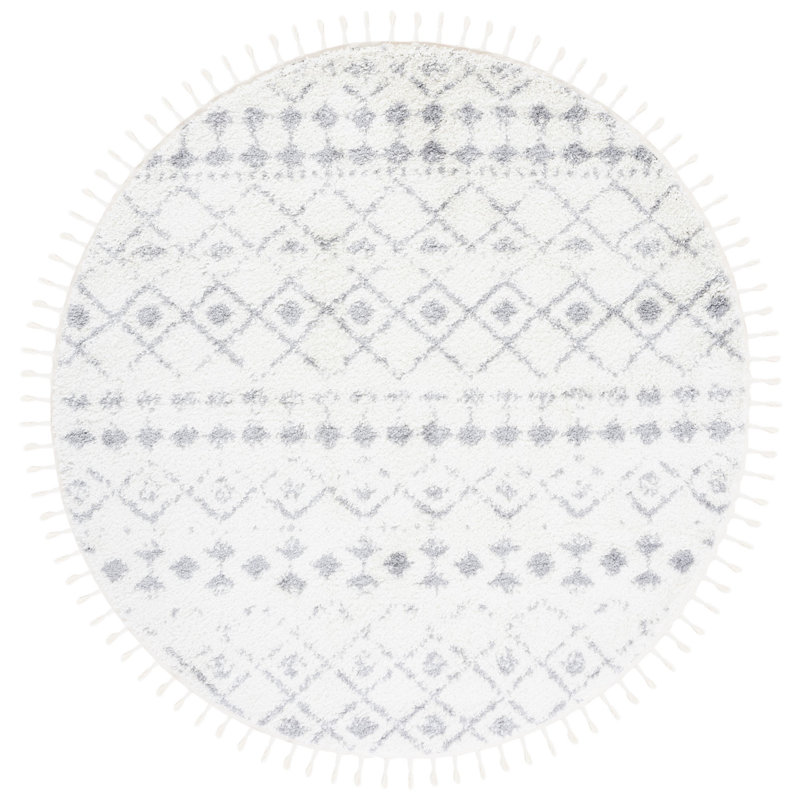 Tapis à poils longs Akifumi Performance, Rond 6 pi 7 po