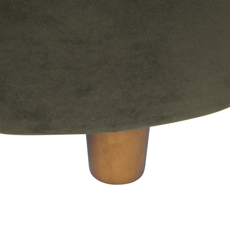 Bhismpal Velvet Ottoman, Loden Green