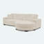Canapé-lit modulaire rembourré en velours Corduroy-1004375788