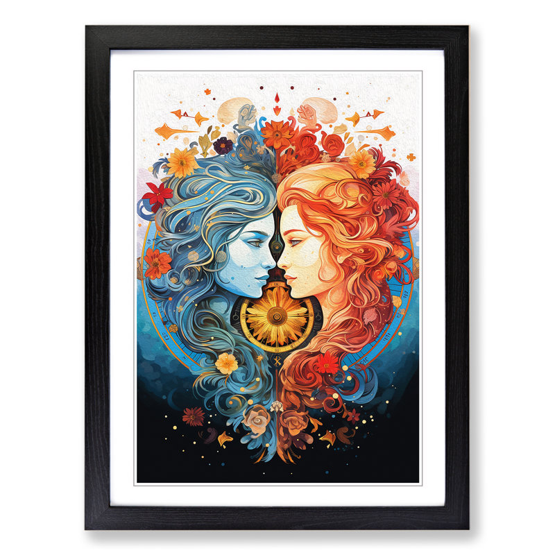 Single Picture Frame Print on Wood, Black Framed, 34cm H x 25cm W