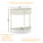 Artisan-Crafted Wave-Pattern Demi-Lune Console Table With Creamy White Finish,Unique Half Moon Design End Table With 2 Storage Drawers And Bottom Shelf For Living Room, Bedroom, Study, Hallway-227626041