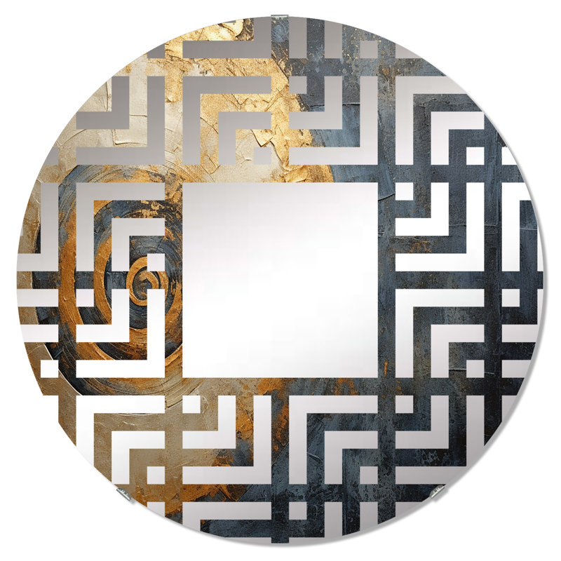 Miroir décoratif Golden Twilight Spiral III - Maze MIR106051 C, 23,6 po x 23,6 po