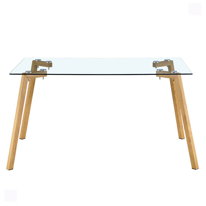 Modern Minimalist Dining Table for Restaurants and Living Rooms, with tempered glass tabletop and  metal legs,dinning table,dining room table