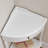 Coastal Solid Wood Corner Wedge Table With Drawer And Shelf - Cottage White For Entryways, Hallways, Small Spaces