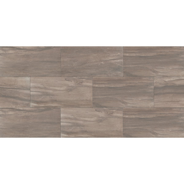 Athena 12" x 24" Porcelain Wood Look/Field Tile in Cliff