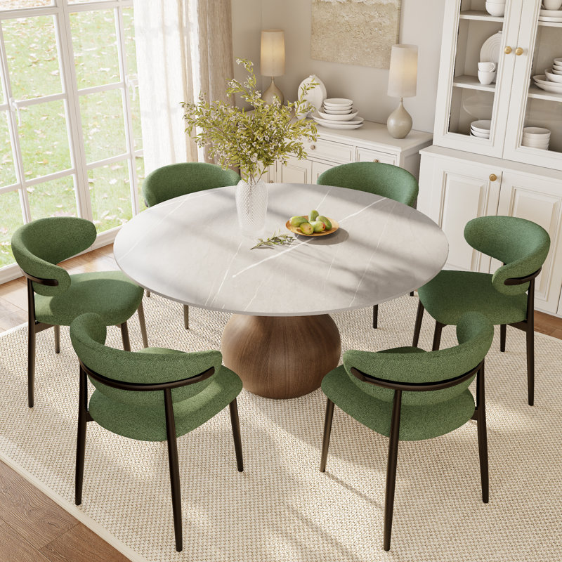 Table de salle à manger Otelia Farmhouse, 29.52"H x 59"L x 59"W, Gris brumeux