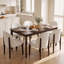 Ensemble de 6 chaises de salle à manger en bois rembourrées en tissu Ahn-925745517-925745516