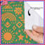 Rideaux de douche vert / orange à motif boho extra long-740586539