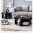 Modern Minimalist Black Hexagonal Coffee Table Set.Hexagonal MDF coffee table-1029104331