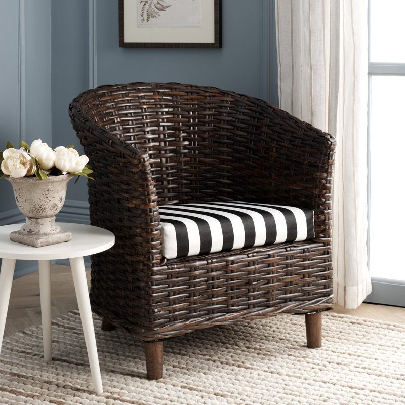 Iraan Rattan Barrel Chair, Brun clair