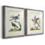 «Pastel Birds III», ensemble de 2 reproductions d'art sur toile encadrées