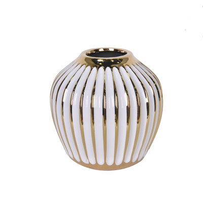 Vase Bud blanc et doré
