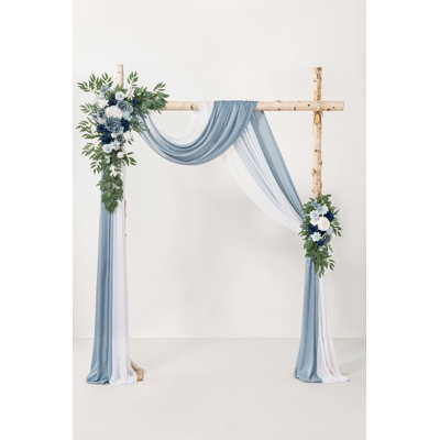  Ling's Moment Flower Arch Decor with Drapes