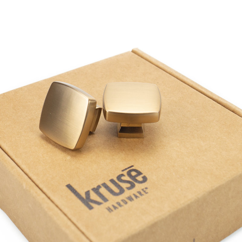 1.22" Length Square Knob Multipack, Champagne Bronze