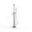 Floor Mounted Freestanding Single Handle Tub Filler Faucet Neptune - Brushed Nickel-56785725-55866334